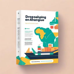 A book cover design for the book titled: 'Dropshipping en Afrique : Guide Ultime avec Shopify'