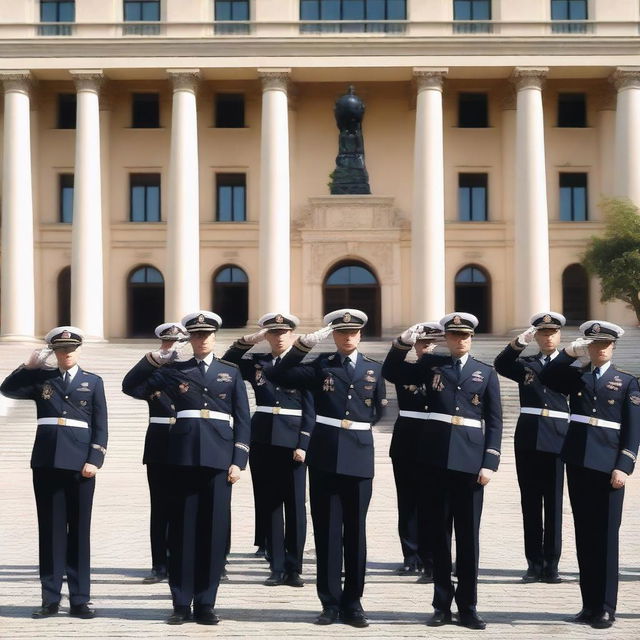 A realistic photoshoot in HD quality of an official state ceremony