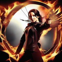 Create a movie poster for 'The Hunger Games: Catching Fire'