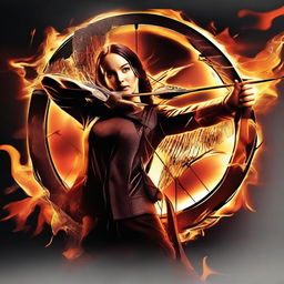 Create a movie poster for 'The Hunger Games: Catching Fire'