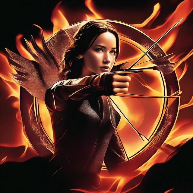 Create a movie poster for 'The Hunger Games: Catching Fire'