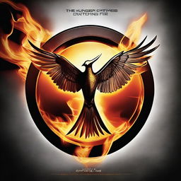 Create a movie poster for 'The Hunger Games: Catching Fire' without featuring any characters