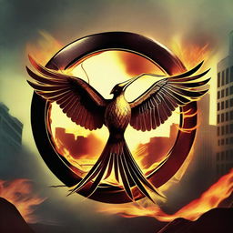 Create a unique movie poster for 'The Hunger Games: Catching Fire' without featuring any characters