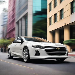 A detailed and vibrant image of the Chevrolet 科鲁泽 car