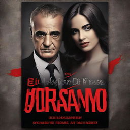 Create a book cover for a dark romance novel titled 'O Assassino do Meu Coração'