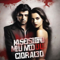 Create a book cover for a dark romance novel titled 'O Assassino do Meu Coração'