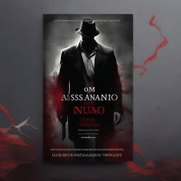 Create a book cover for a dark romance novel titled 'O Assassino do Meu Coração'