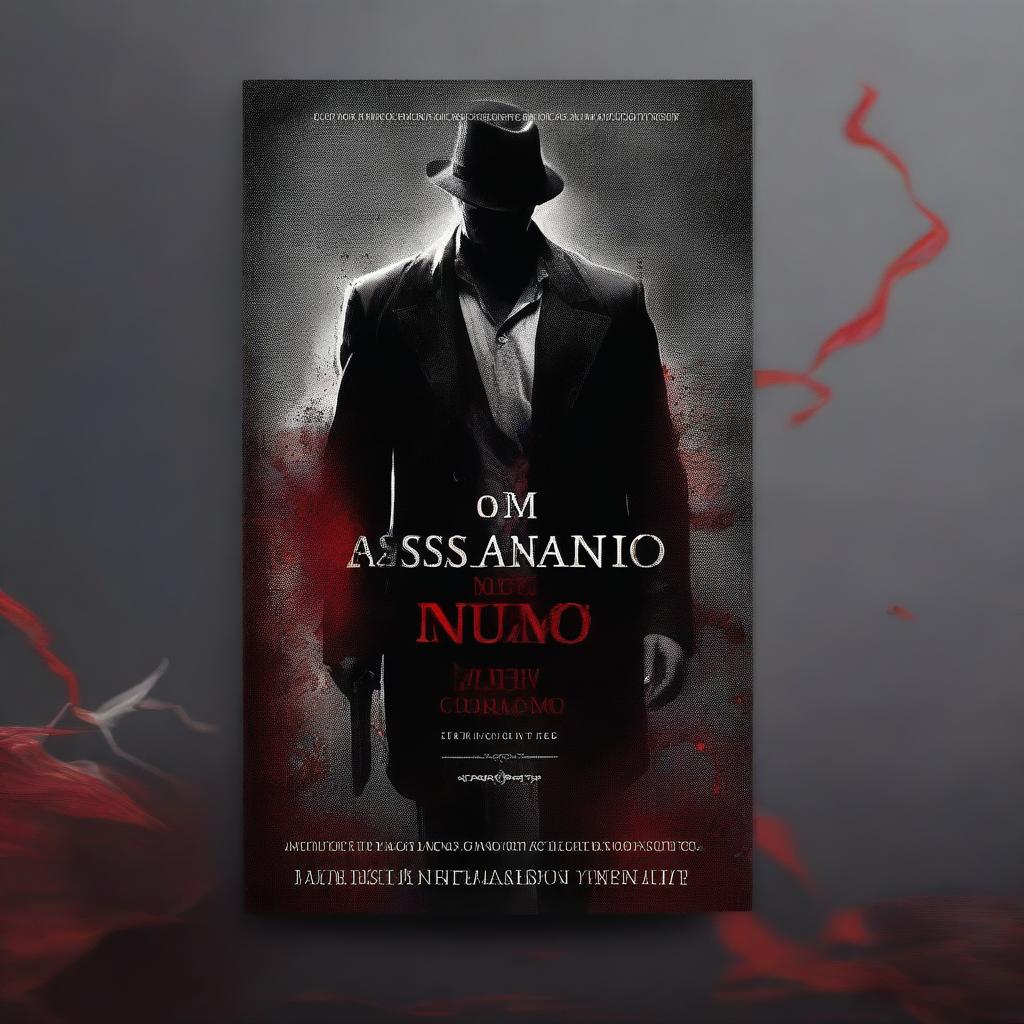 Create a book cover for a dark romance novel titled 'O Assassino do Meu Coração'