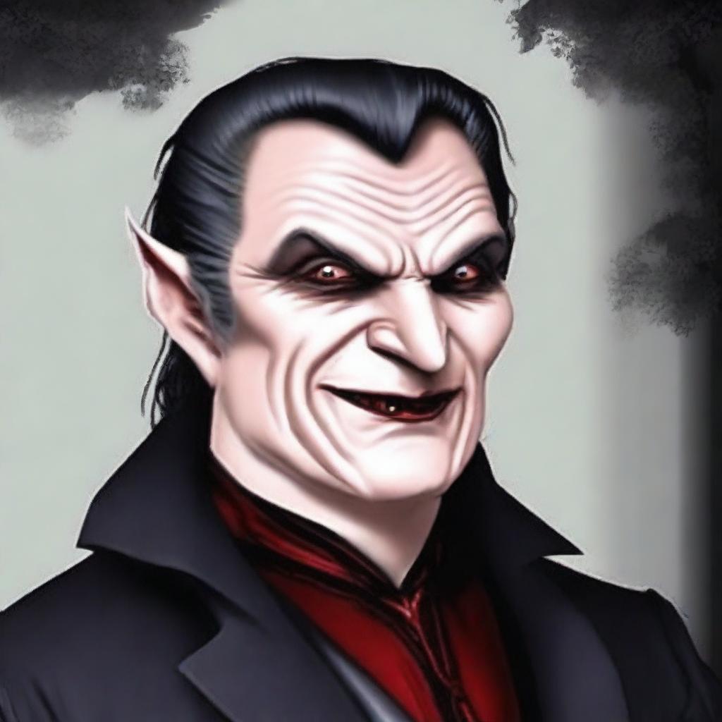 Create an avatar of an attractive but slightly overweight older vampire