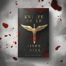 A reddish gray thriller book with the title 'Knife Child'