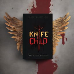 A reddish gray thriller book with the title 'Knife Child'