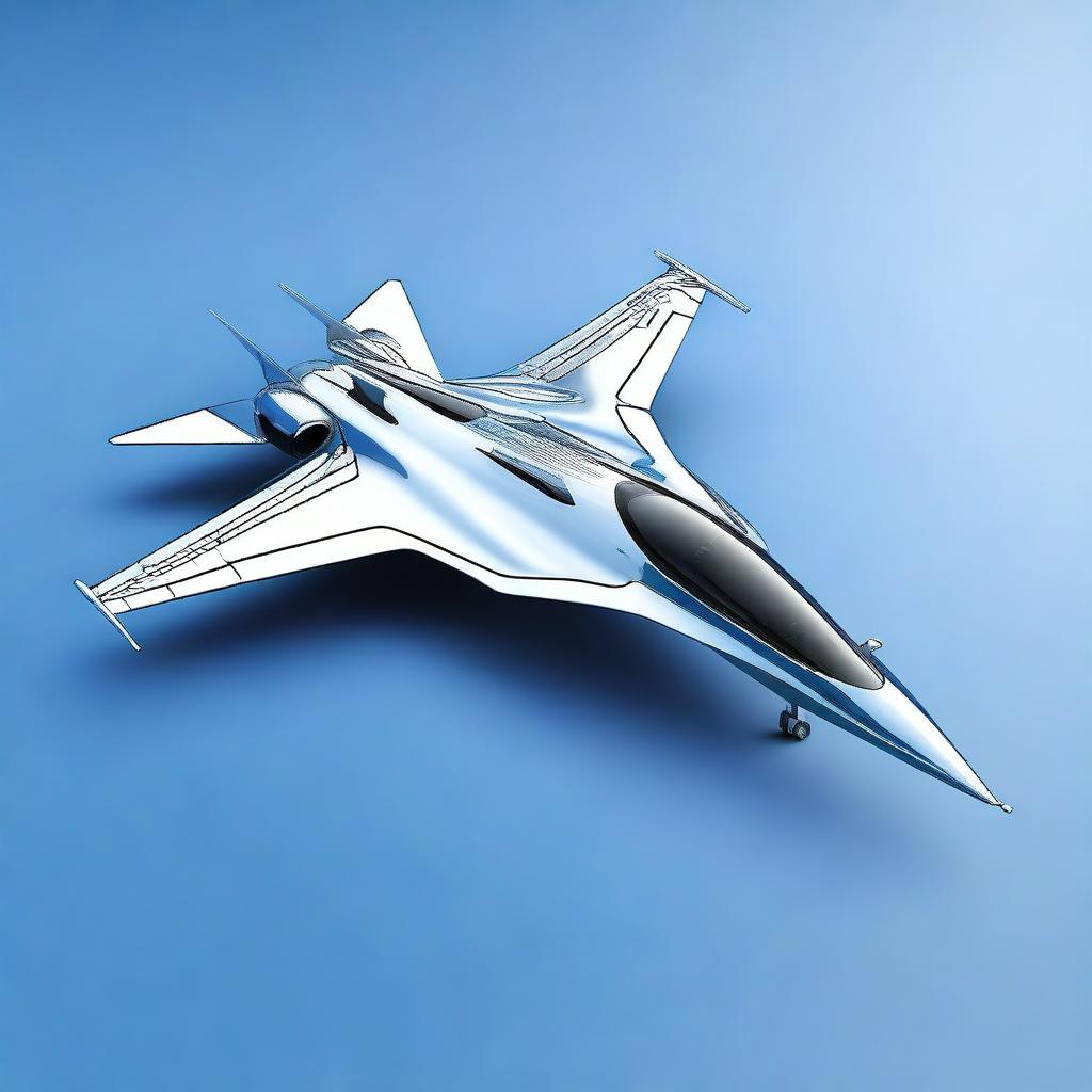 A highly detailed image of a futuristic fighter jet designed by McLaren