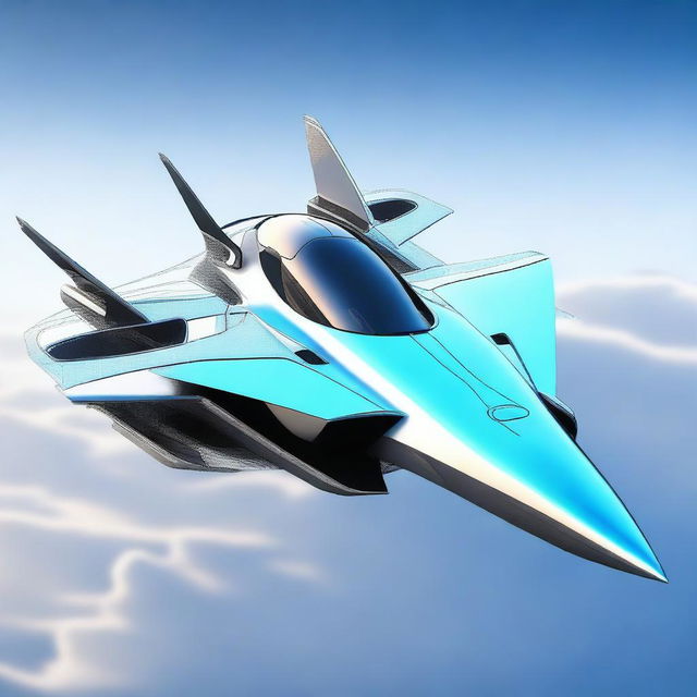 A highly detailed image of a futuristic fighter jet designed by McLaren