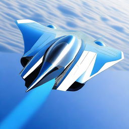 A highly detailed image of a futuristic fighter jet designed by Bugatti