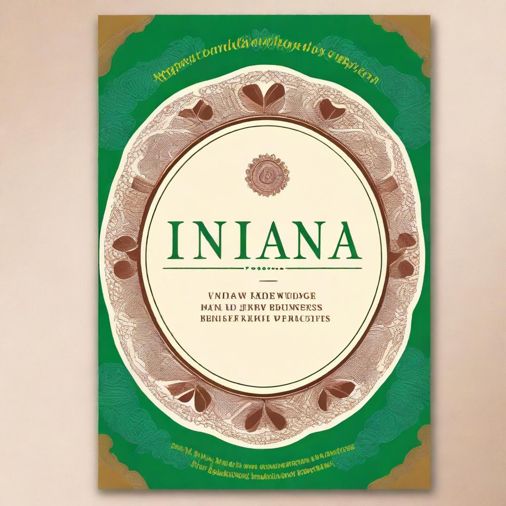 Create a book cover for a book titled 'Indian Knowledge Systems and Contemporary Business Practices: A Synergy for Sustainable Success'
