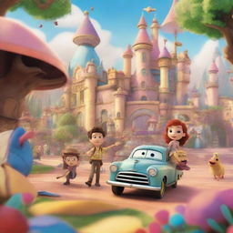 A vibrant and magical toyland filled with animated toys of all kinds, coming to life in a whimsical adventure