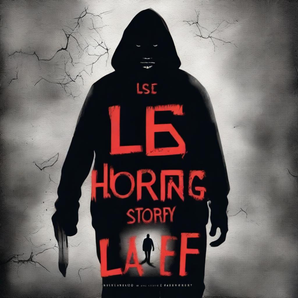 Design a book cover for a horror story titled 'Lies'