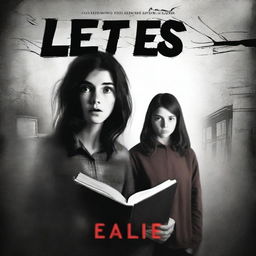 Create a book cover for a horror story titled 'Lies'