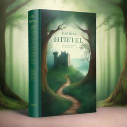 A captivating book cover featuring an enchanting forest scene with a mysterious path leading to an ancient castle