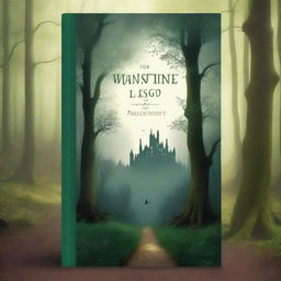 A captivating book cover featuring an enchanting forest scene with a mysterious path leading to an ancient castle