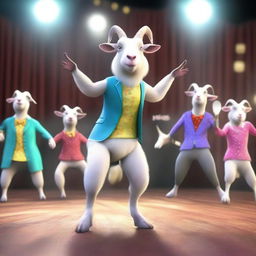 A new update in Goat Simulator 3 featuring musical motion picture skins
