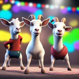 A new update in Goat Simulator 3 featuring musical motion picture skins