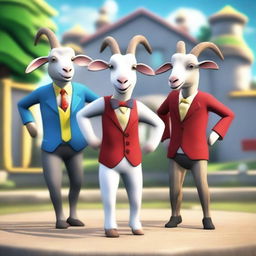 A new update in Goat Simulator 3 featuring musical motion picture skins