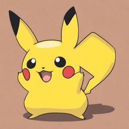 Create an image of Pikachu, the iconic yellow electric-type Pokémon, with its cute and playful expression