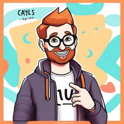 Create an image of Caylus, the popular YouTuber and content creator, in a dynamic and engaging setting