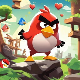 Create an image inspired by the game Angry Birds