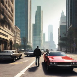 Create an image inspired by the game Grand Theft Auto (GTA)