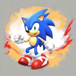 Create an image of Sonic the Hedgehog, the iconic video game character