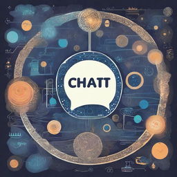 The cover features a stylized depiction of a chat bubble with intricate patterns and symbols flowing within it, representing the vast array of conversations and ideas that ChatGPT can engage with