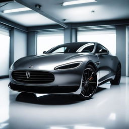 A sleek car with a shiny, protective paint film