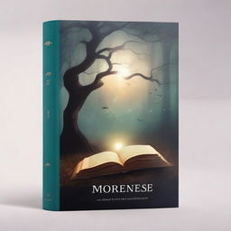 Create a captivating book cover featuring a mysterious and enchanting scene