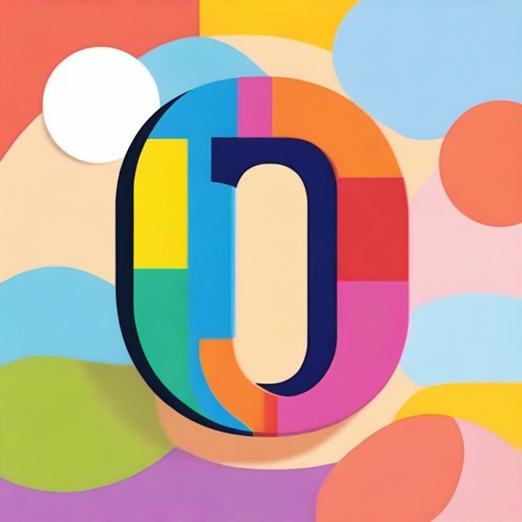 An image of the letter 'o' in a bold and colorful font, set against a bright and cheerful background