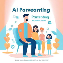 Create a cover for an ebook titled 'AI-Powered Parenting: Navigating Parenthood in the Digital Age'