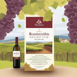 Create a vibrant and eye-catching 43 x 63 poster for the Monterrei wine fair