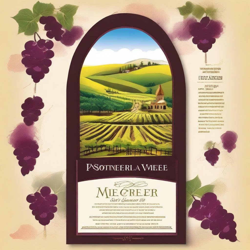 Create a vibrant and eye-catching 43 x 63 poster for the MONTERREI wine fair