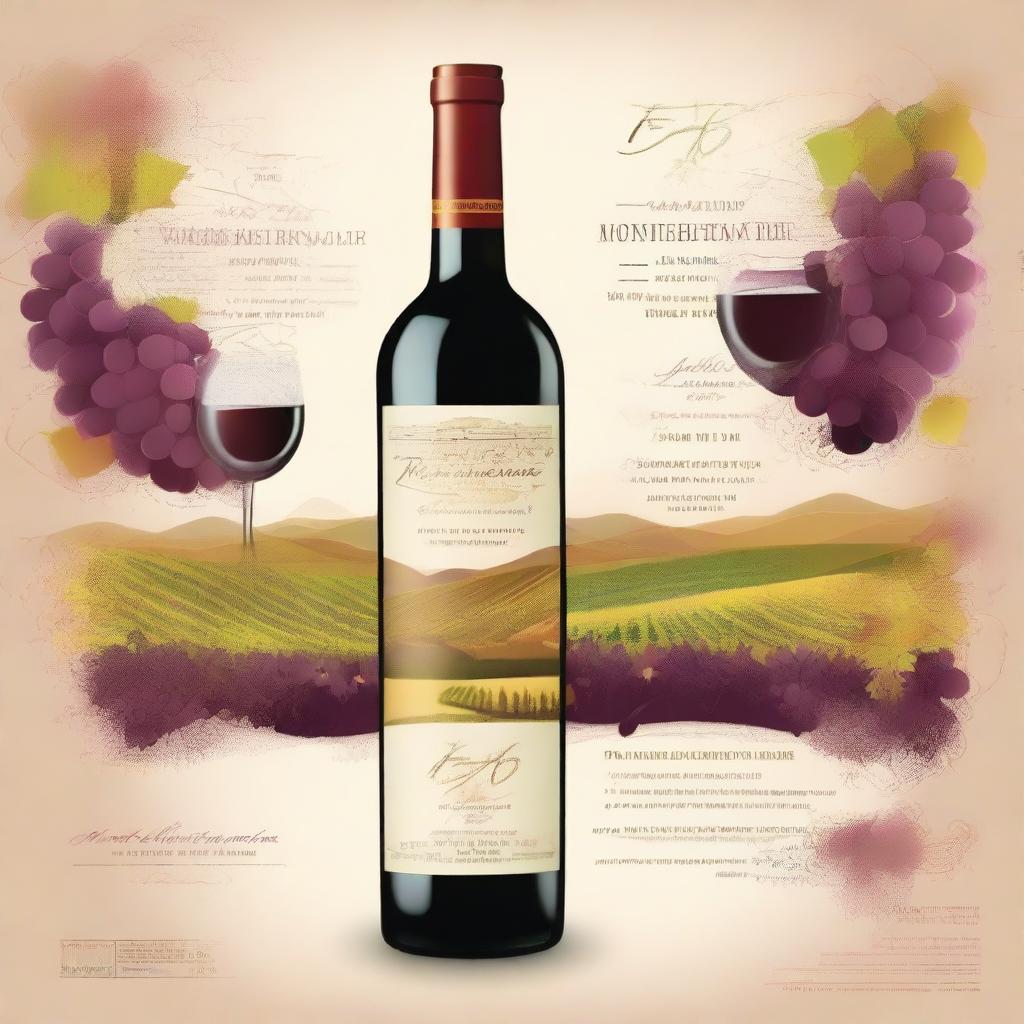 Create a vibrant and eye-catching 43 x 63 poster for the MONTERREI wine fair