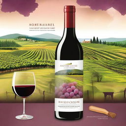 Create a vibrant and eye-catching 43 x 63 poster for the MONTERREI wine fair