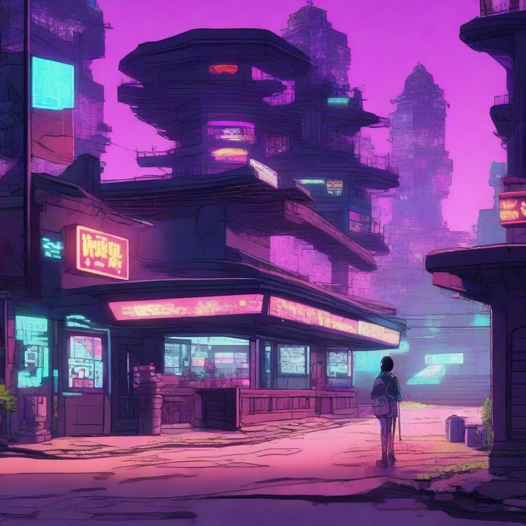 A ranch located in a rural area discovers a glitch that reveals a hidden cyberpunk city