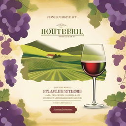 Create a vibrant and eye-catching 43 x 63 poster for the MONTERREI wine fair