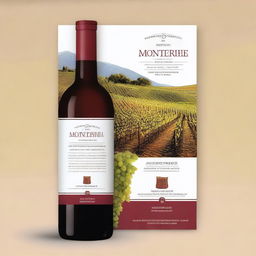 Create a vibrant and eye-catching 43 x 63 poster for the MONTERREI wine fair