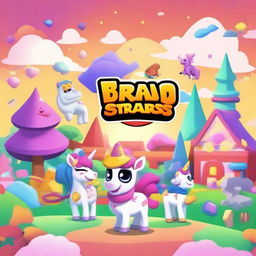 Create a Brawl Stars loading screen themed around the Year of the Unicorn