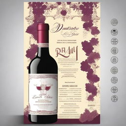 Create a vibrant and eye-catching 43 x 63 poster for the Monterrei wine fair in a Baroque style