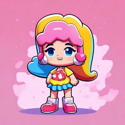 A Brawl Stars character named Lucy who is a candy-themed friend