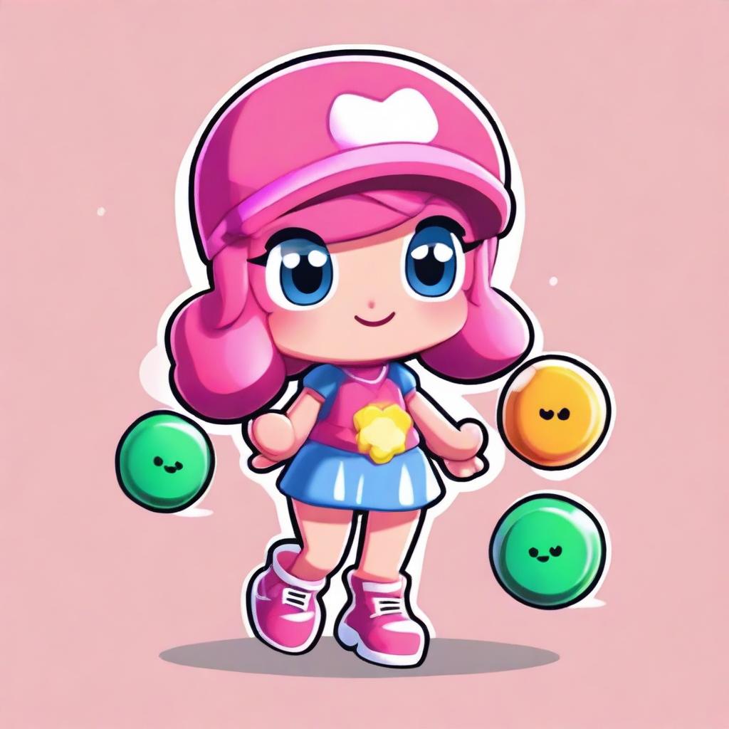 A Brawl Stars character named Lucy who is a candy-themed friend