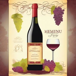 Create a vibrant and eye-catching 43 x 63 poster for the Monterrey wine fair in a Baroque style