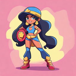 Create a Brawl Stars character of a Brawlywood girl named Anthony